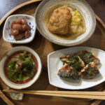 ごぼう天と白菜の煮物